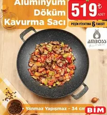 AMBOSS ALÜMİNYUM DÖKÜM KAVURMA SACI 34 CM